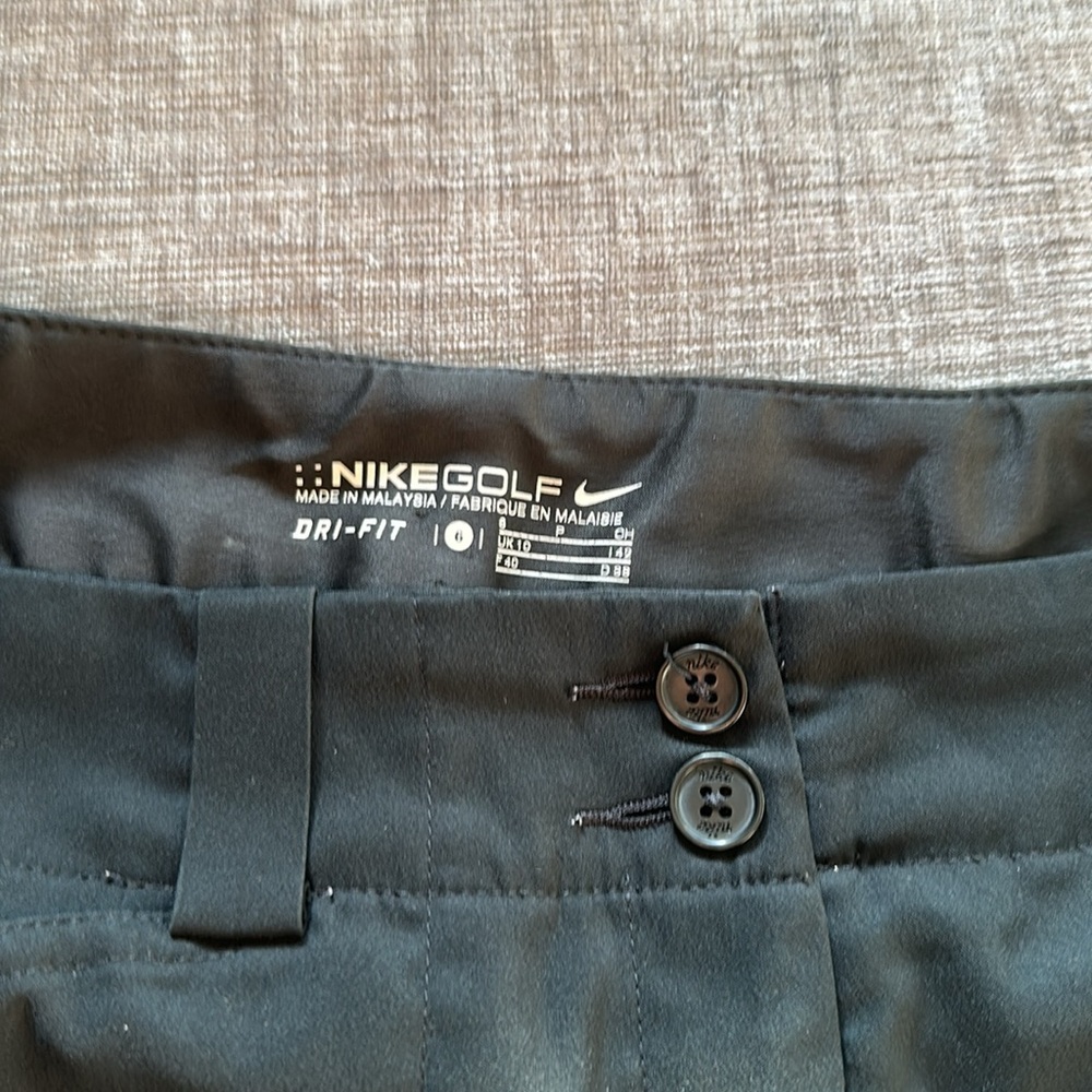Nike Golf Skirt Skort Womens 6 Black Tour Performance Dri Fit Zip Pockets Lined - Picture 6 of 8